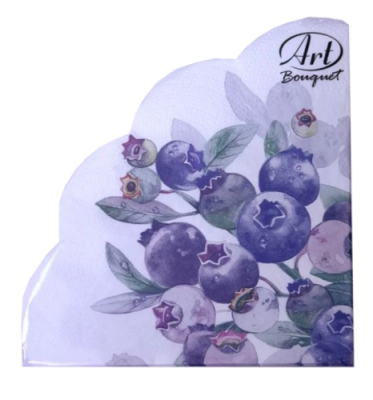 BOUQUET Art rondo салфетки столовые черника 3сл. 12шт