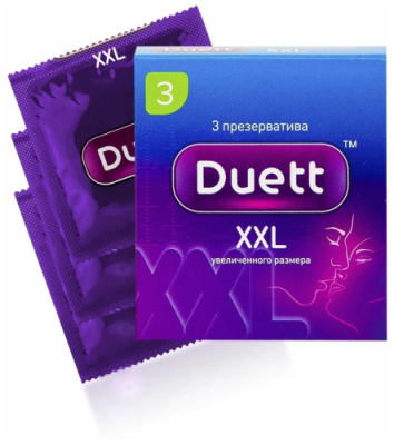 DUETT презервативы ххl №3