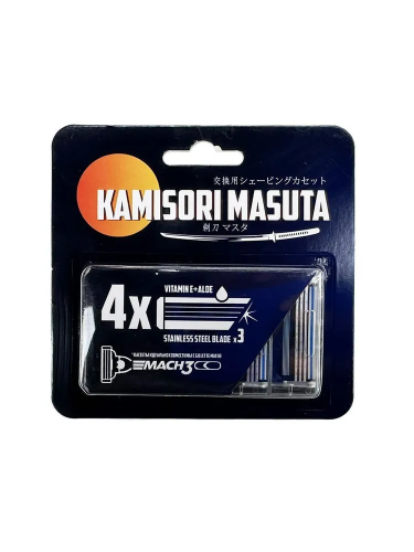 KAMISORI MASUTA кассеты д/бритья сменные 3 лезвия 4шт