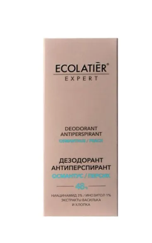 ECOLATIER Expert дезодорант-антиперспирант османтус и белый персик 50мл
