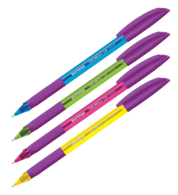 BERLINGO ручка шариковая triangle 110 color цв.синий 0,7мм/30