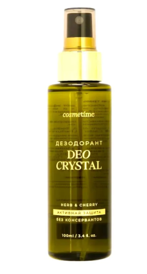 COSMETIME дезодорант жен. cherry & herb 100мл