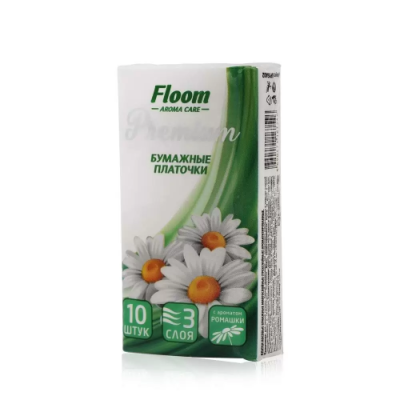 FLOOM платочки носовые ромашка 3сл. 10шт