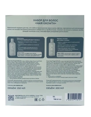 NATURA SIBERICA Ice набор подарочный take it home hair growth: шампунь д/волос 250мл,маска-пилинг